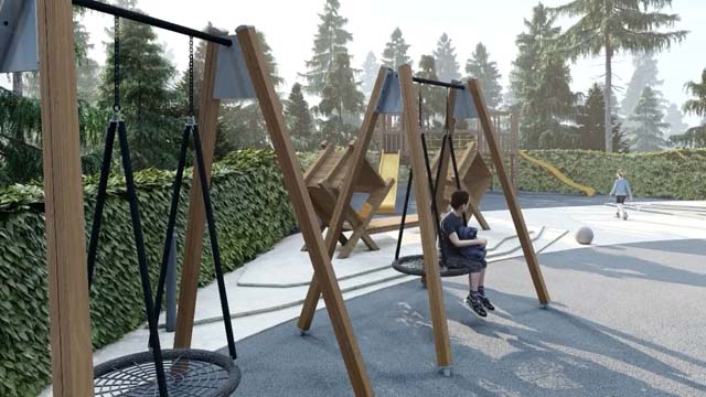 Детская площадка в поселке NORLAND